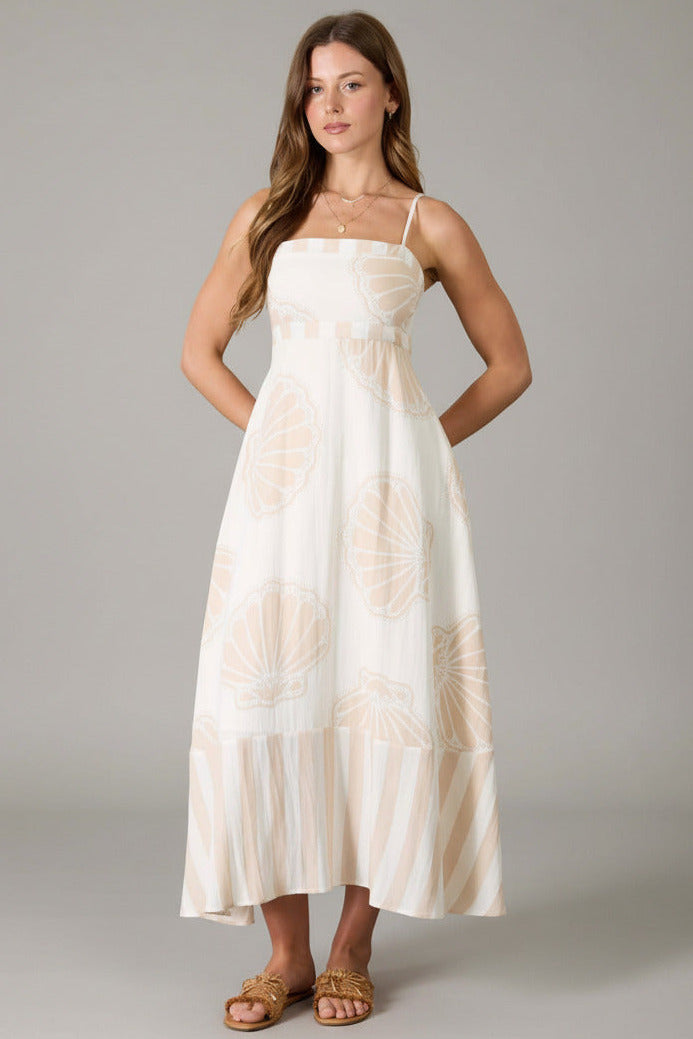 Sandy Shores Seashell Maxi Dress
