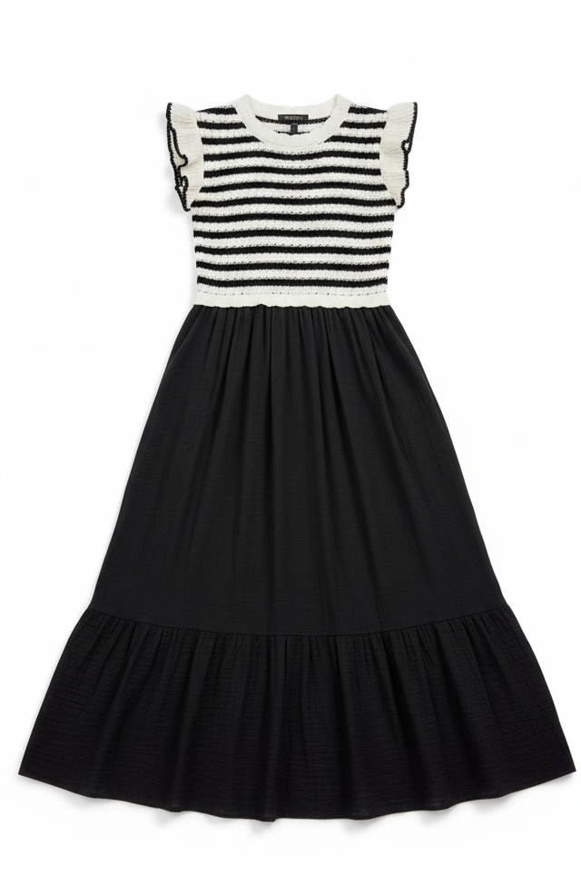 Lola Stripe Twofer Dress