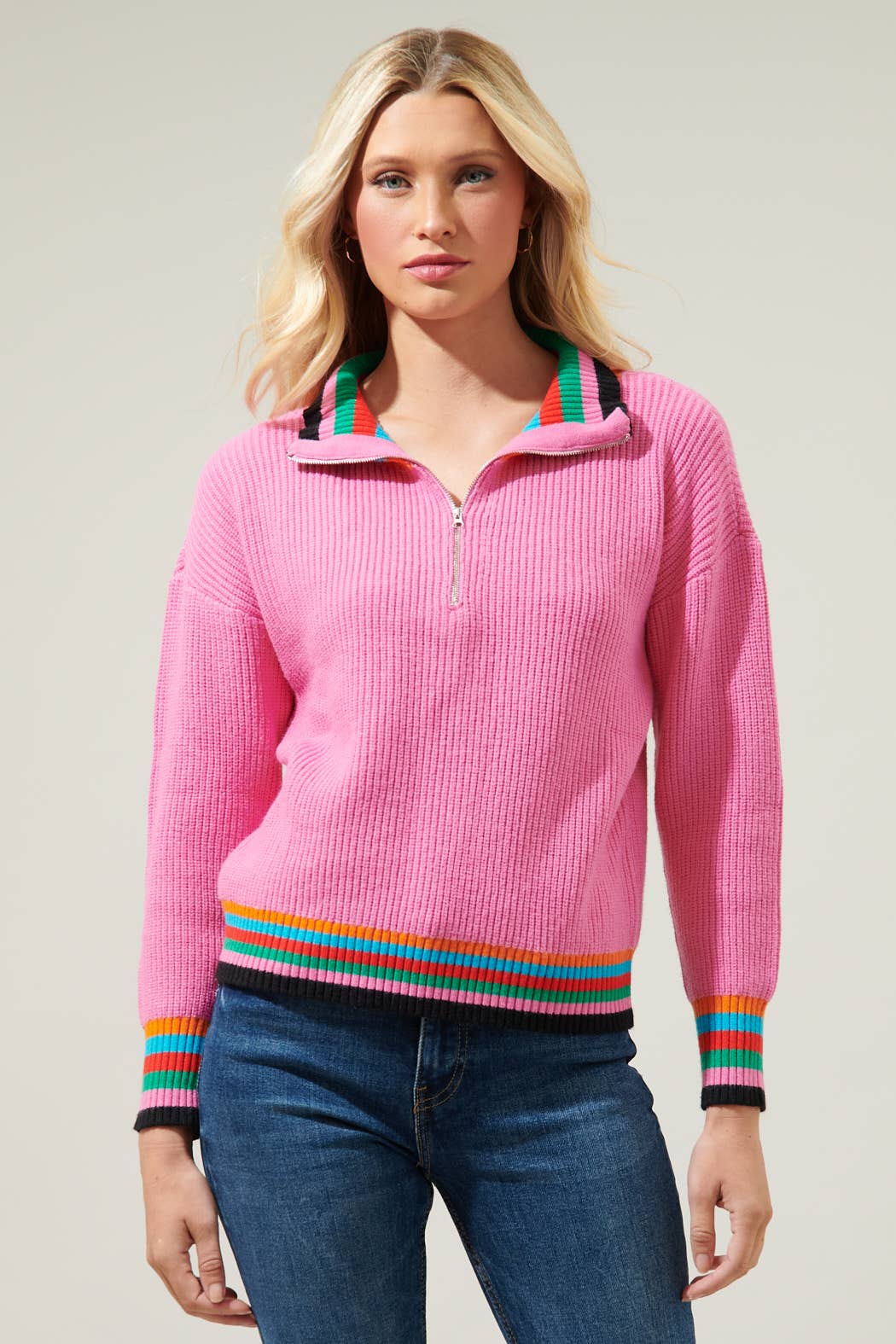 Kendi Colorful Stripe Sweater