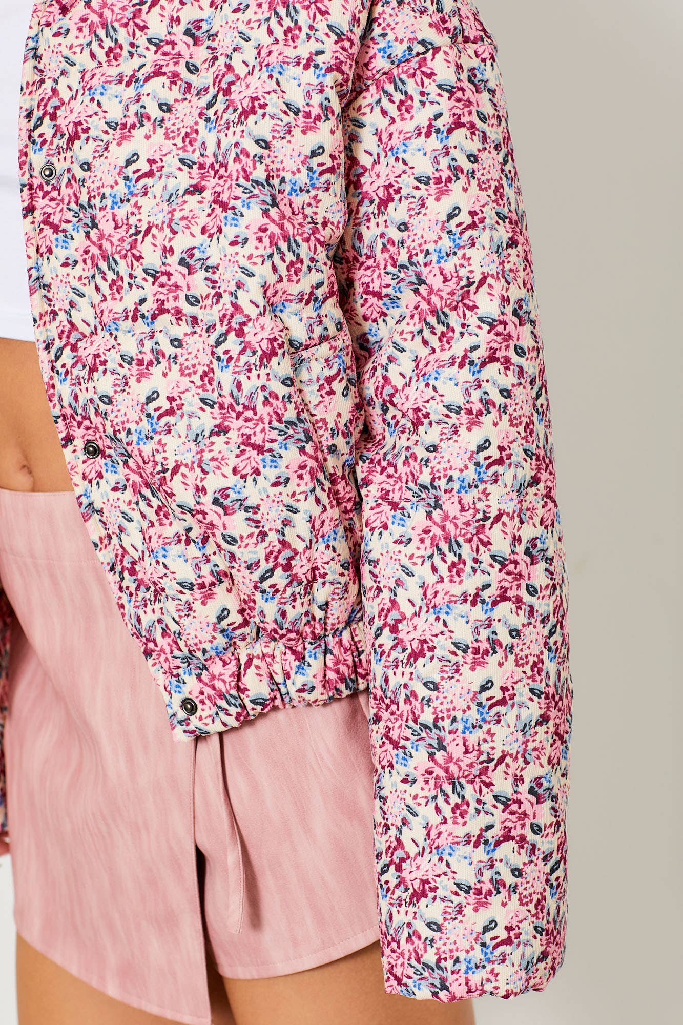 Wishful Thinking Floral Puffer Jacket