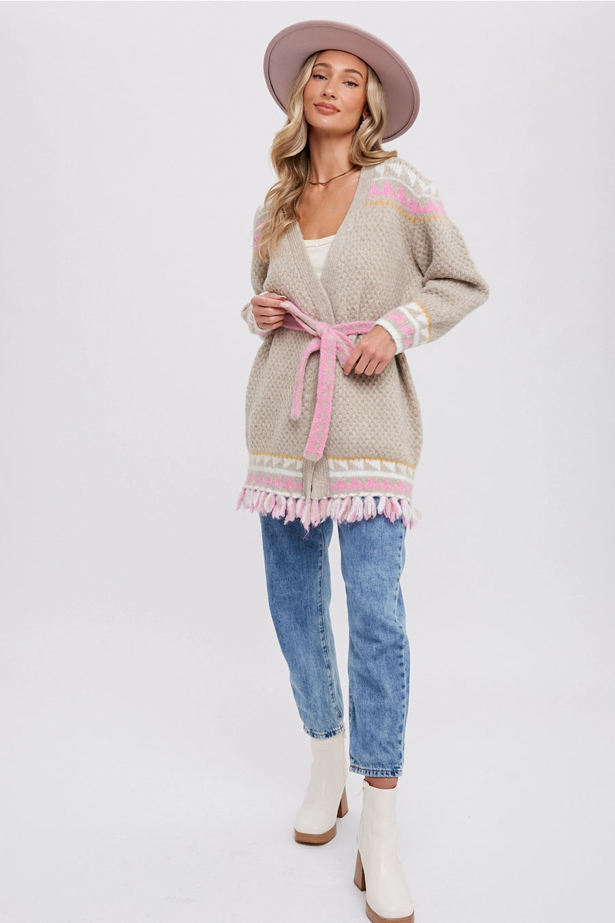 Boho Beauty Belted Cardigan