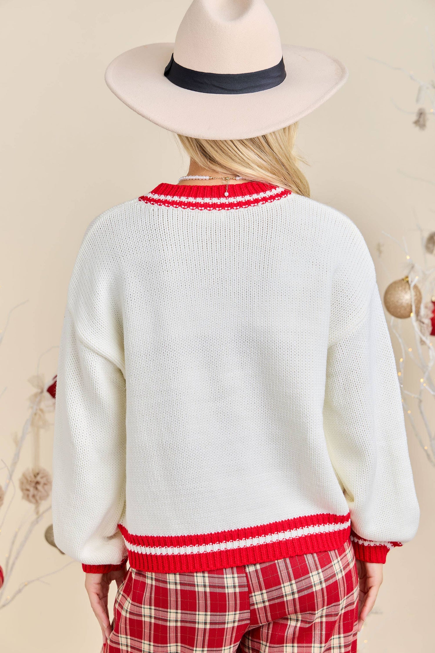 Plaid Tree Christmas Sweater
