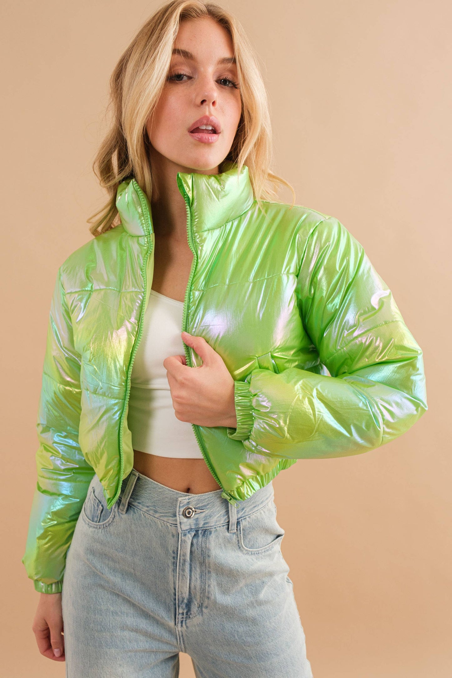 Stargirl Metallic Puffer Jacket