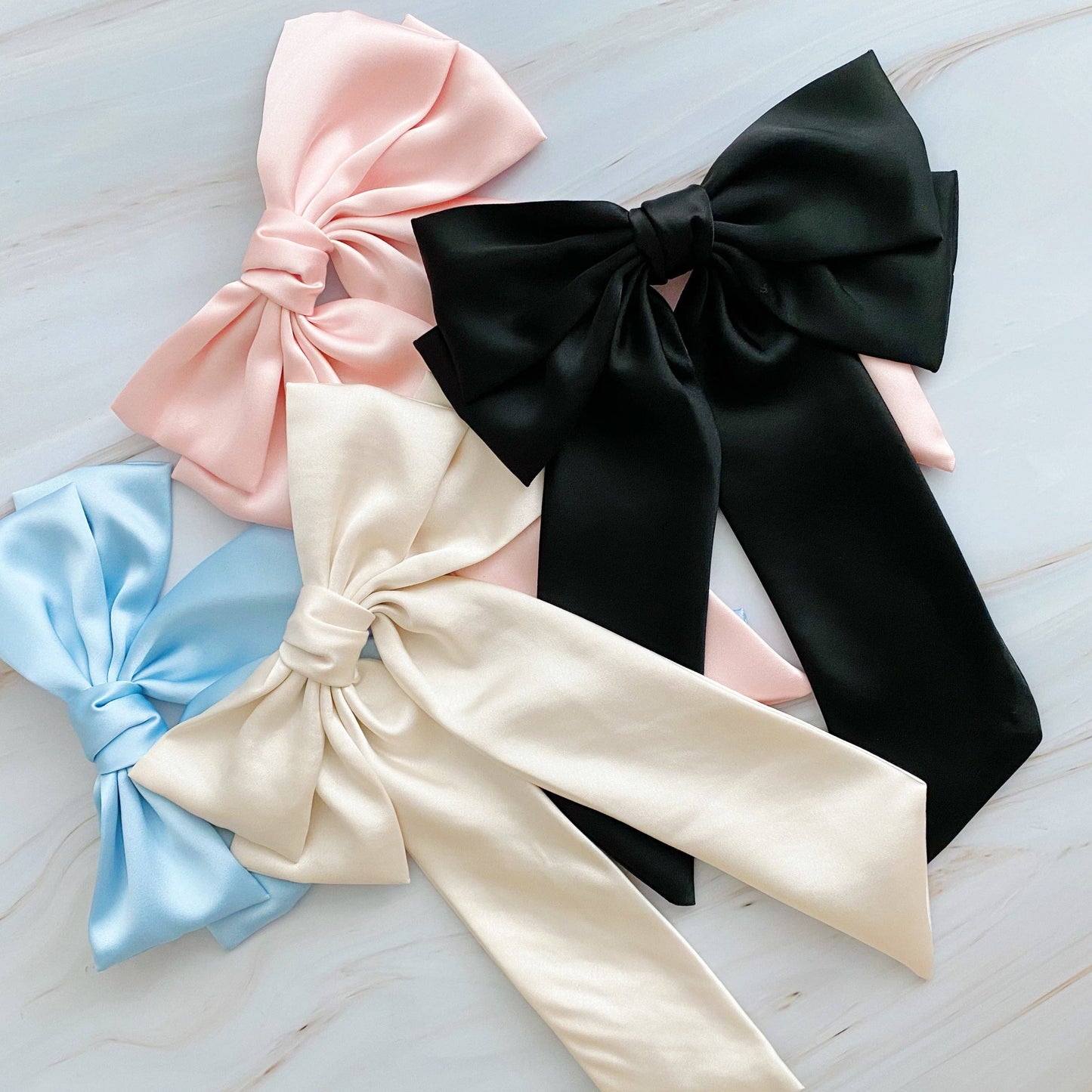 Coquette Satin Bow on Clip