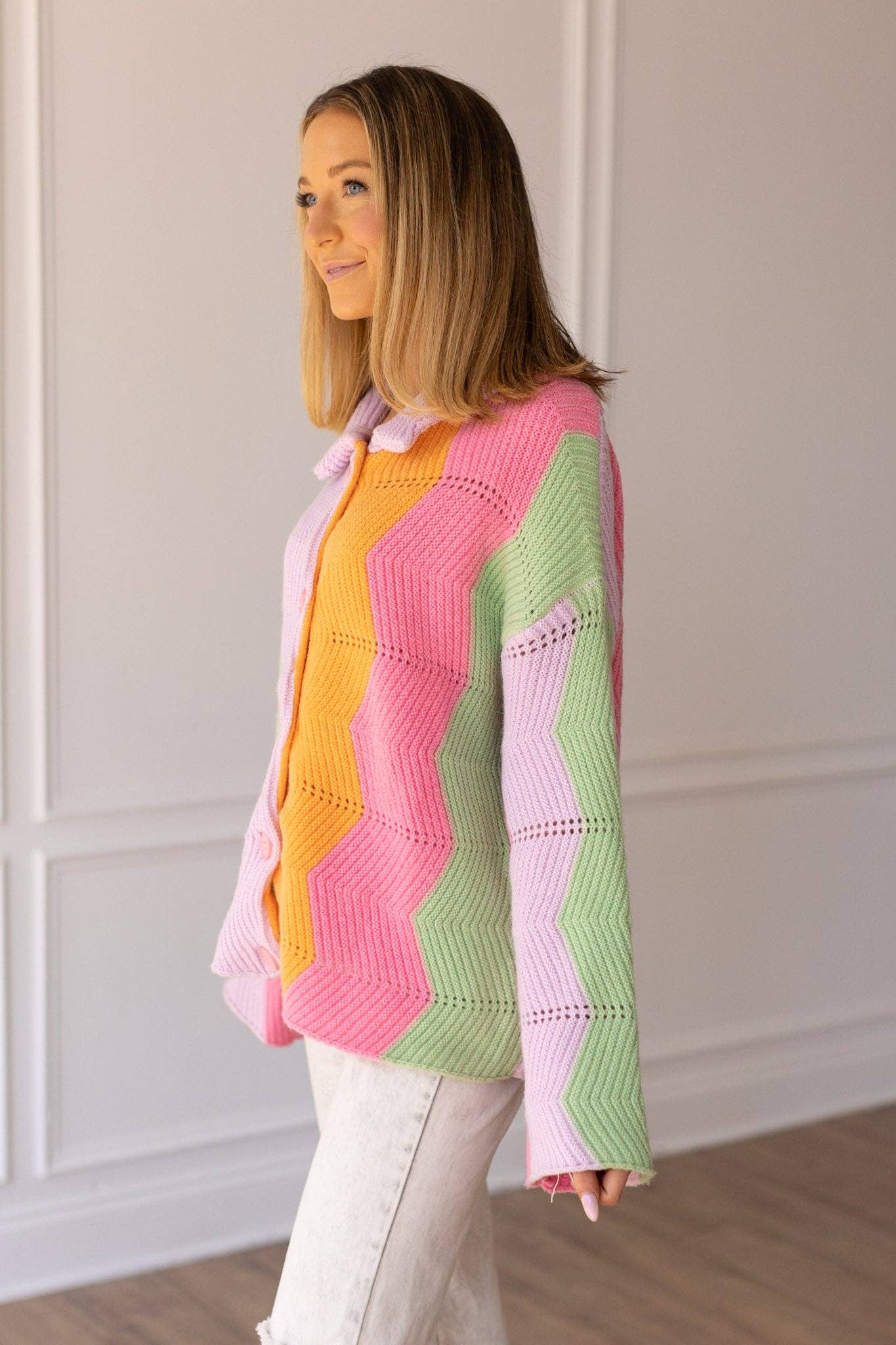 Day Dreamer Rainbow Blanket Cardigan