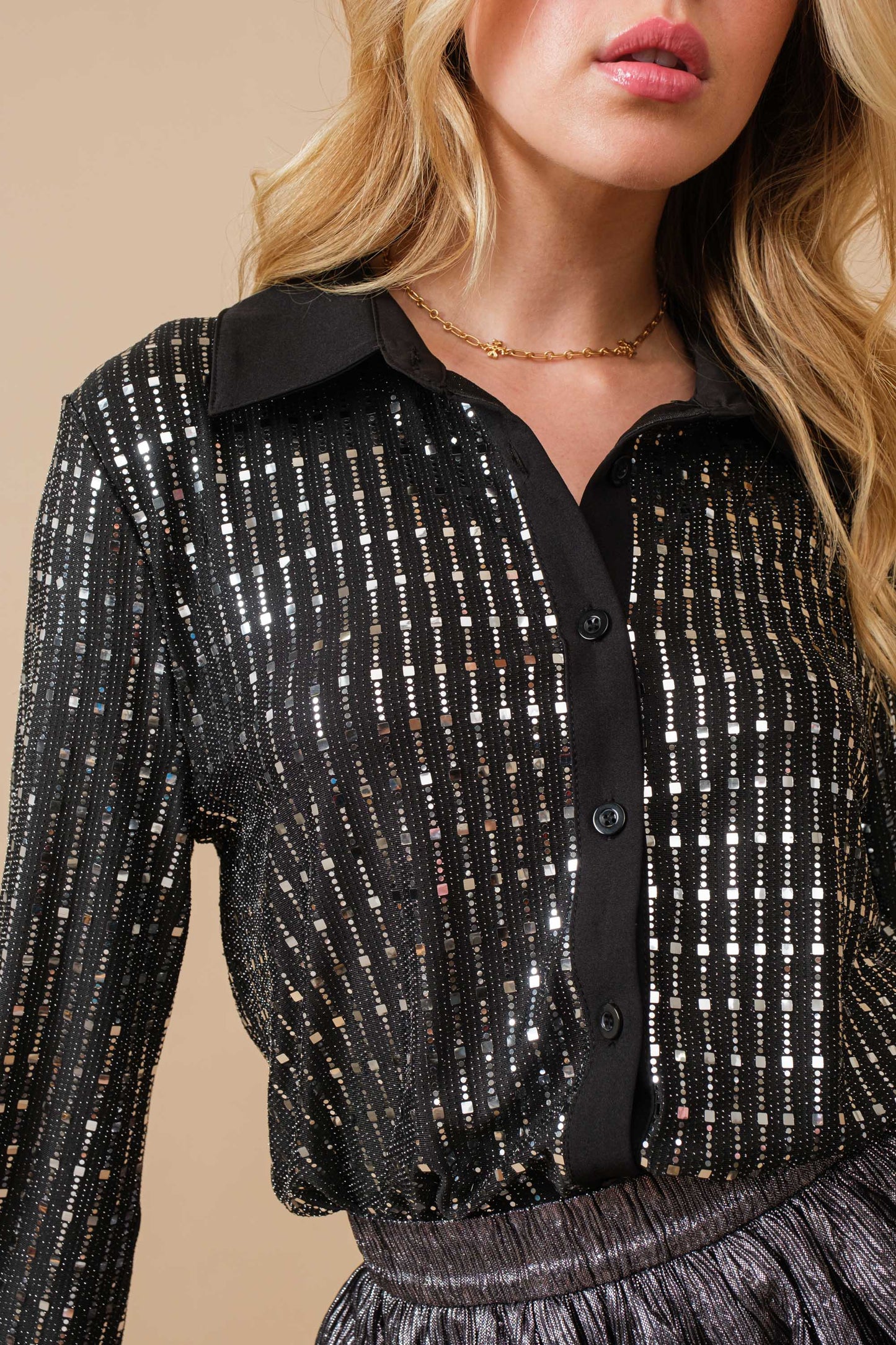 City of Lights Button Down Top