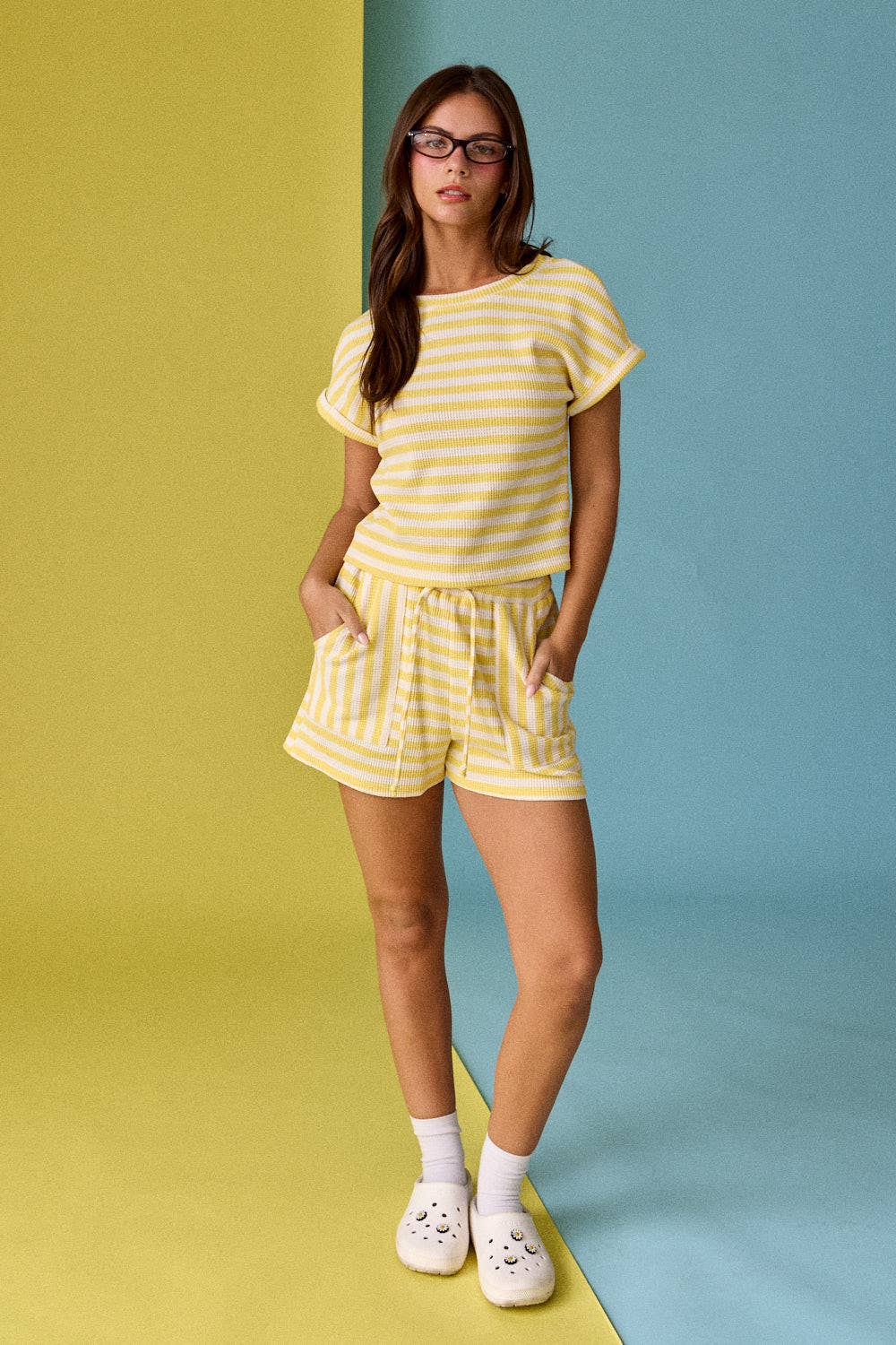 Waffle Striped Set
