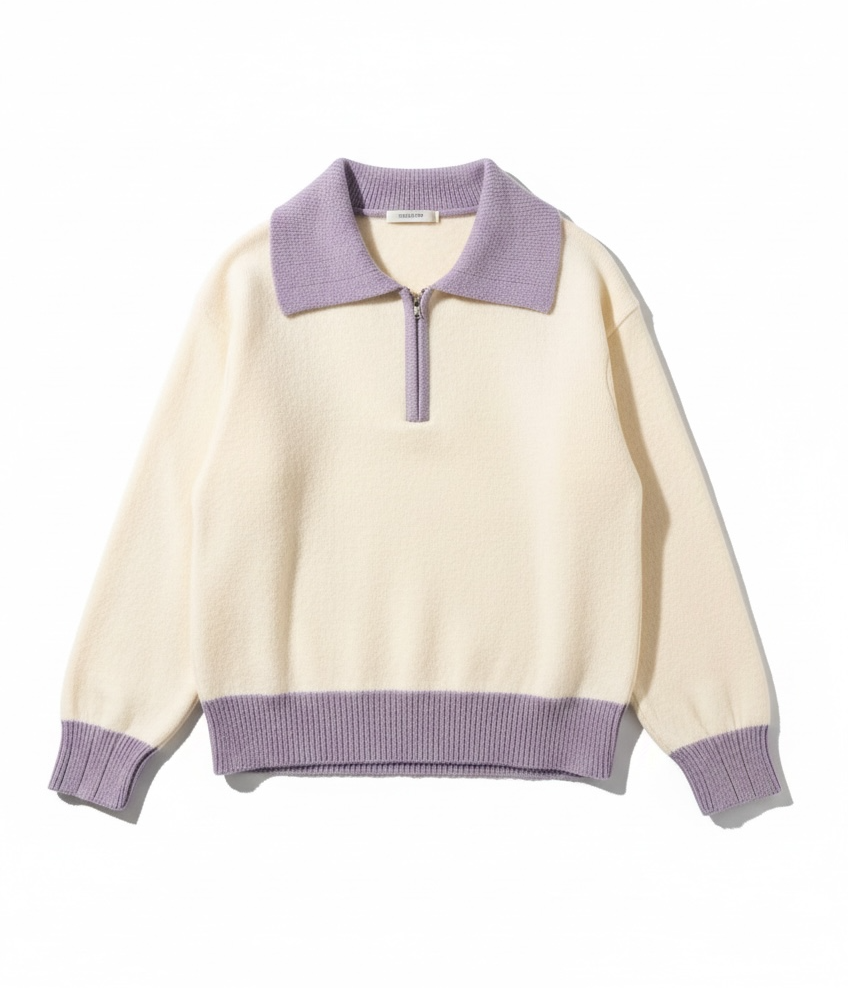 Jessi Colorblock Zip Sweater