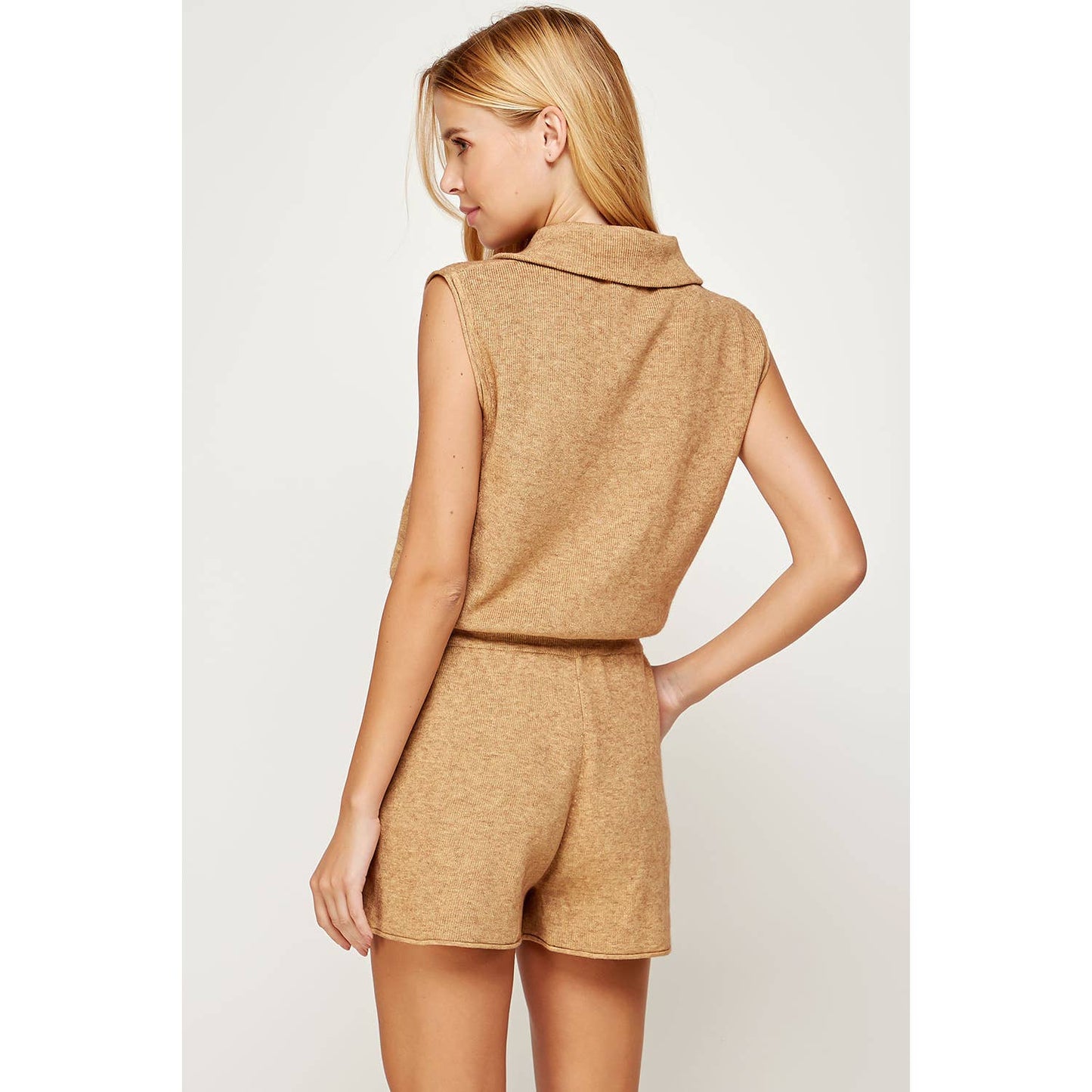 Shoreline Half Zip Knit Romper