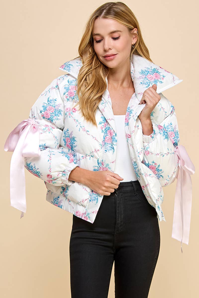 Fancy Florals Puffer Jacket