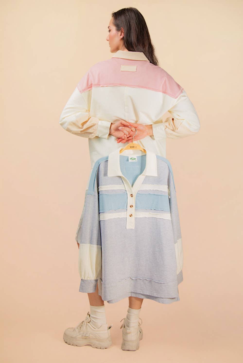 Color Block Oversize Pullover