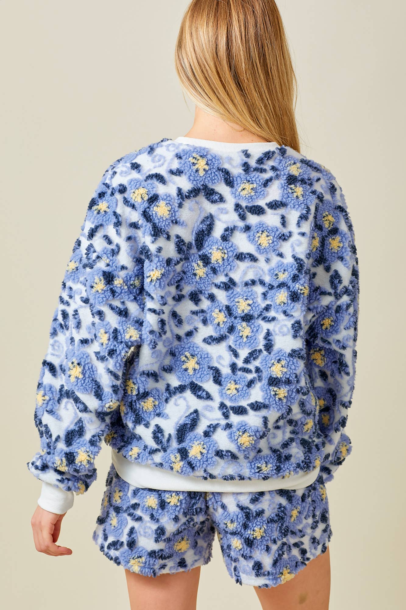 Floral Bliss Sherpa Pullover