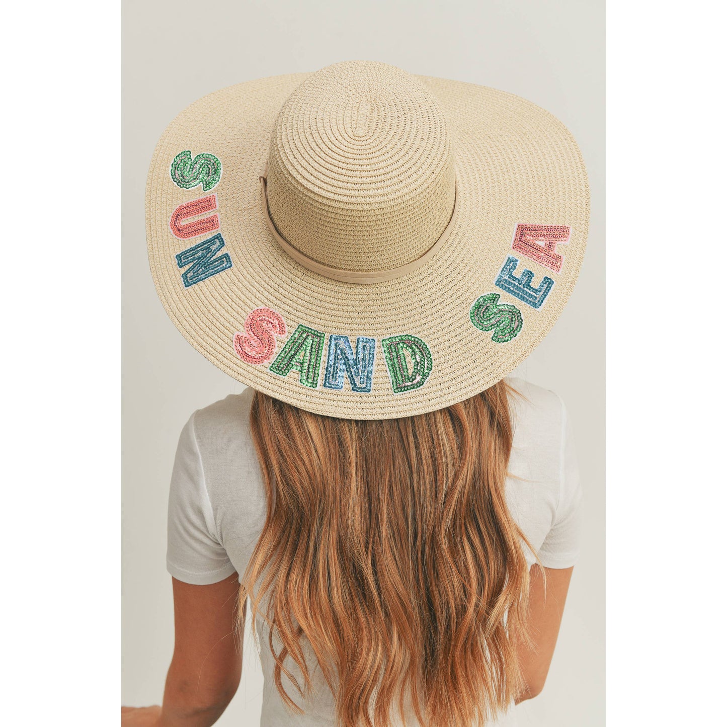 Sun Sand Sea Braided Floppy Hat