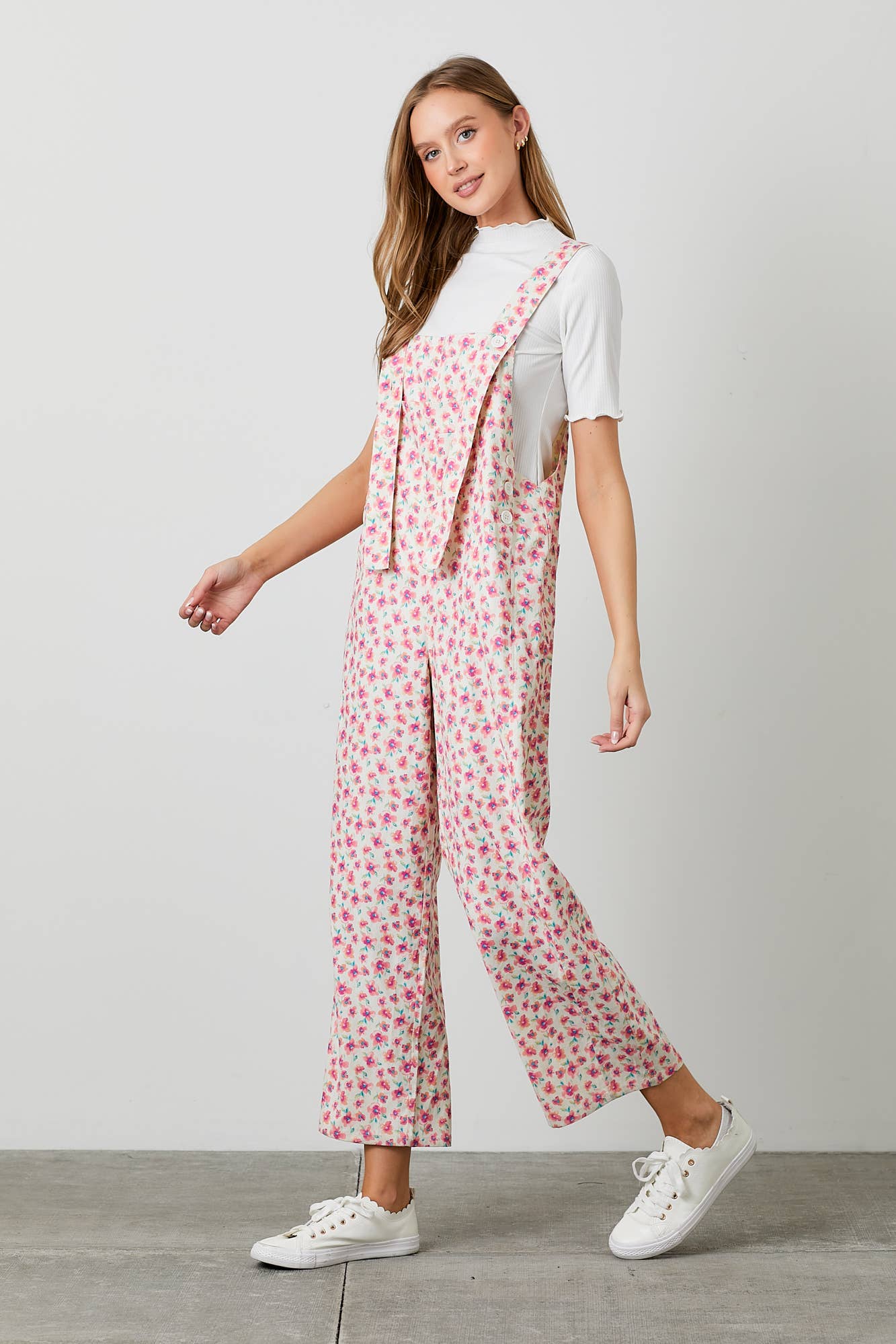 Corduroy Cutie Floral Overalls