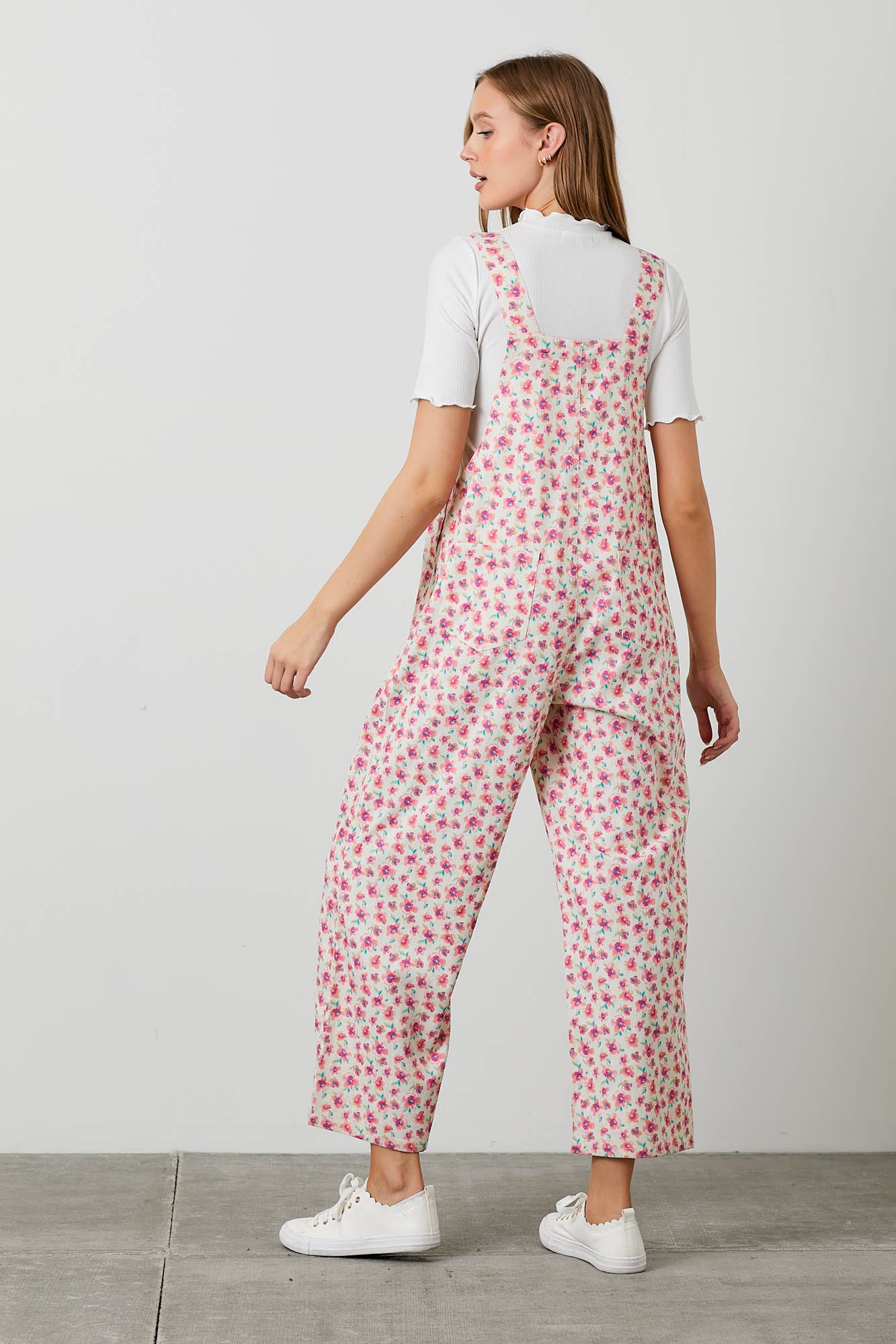 Corduroy Cutie Floral Overalls