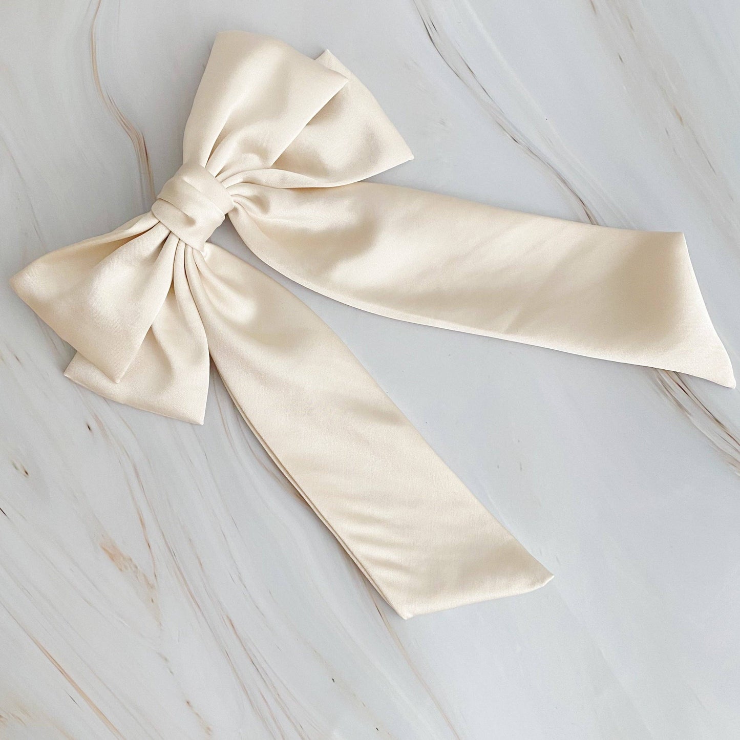 Coquette Satin Bow on Clip