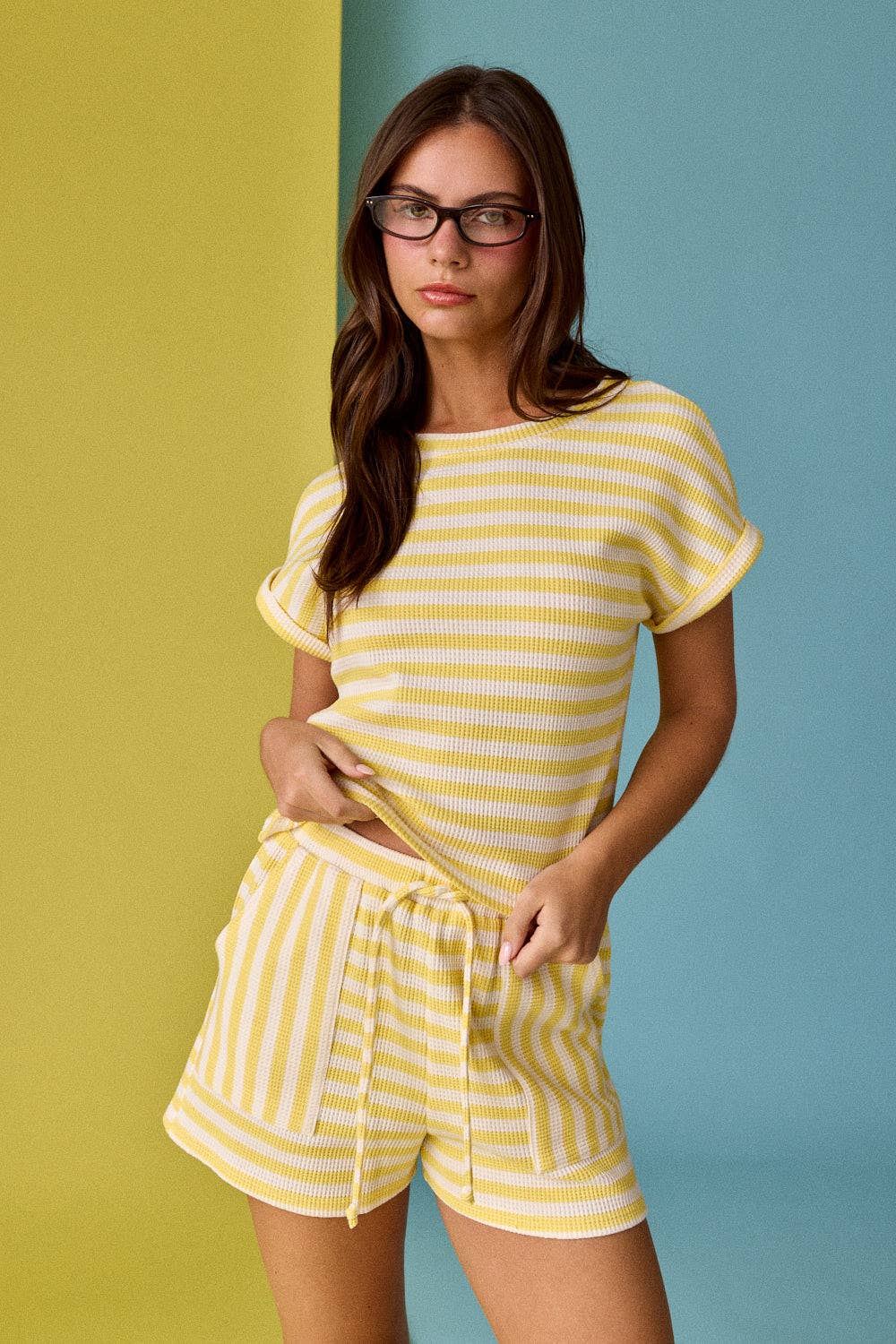 Waffle Striped Set