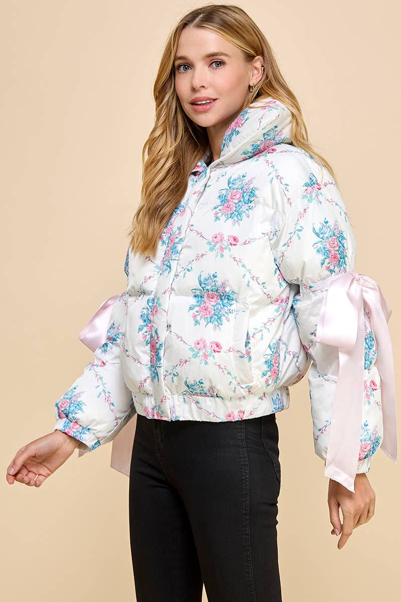 Fancy Florals Puffer Jacket