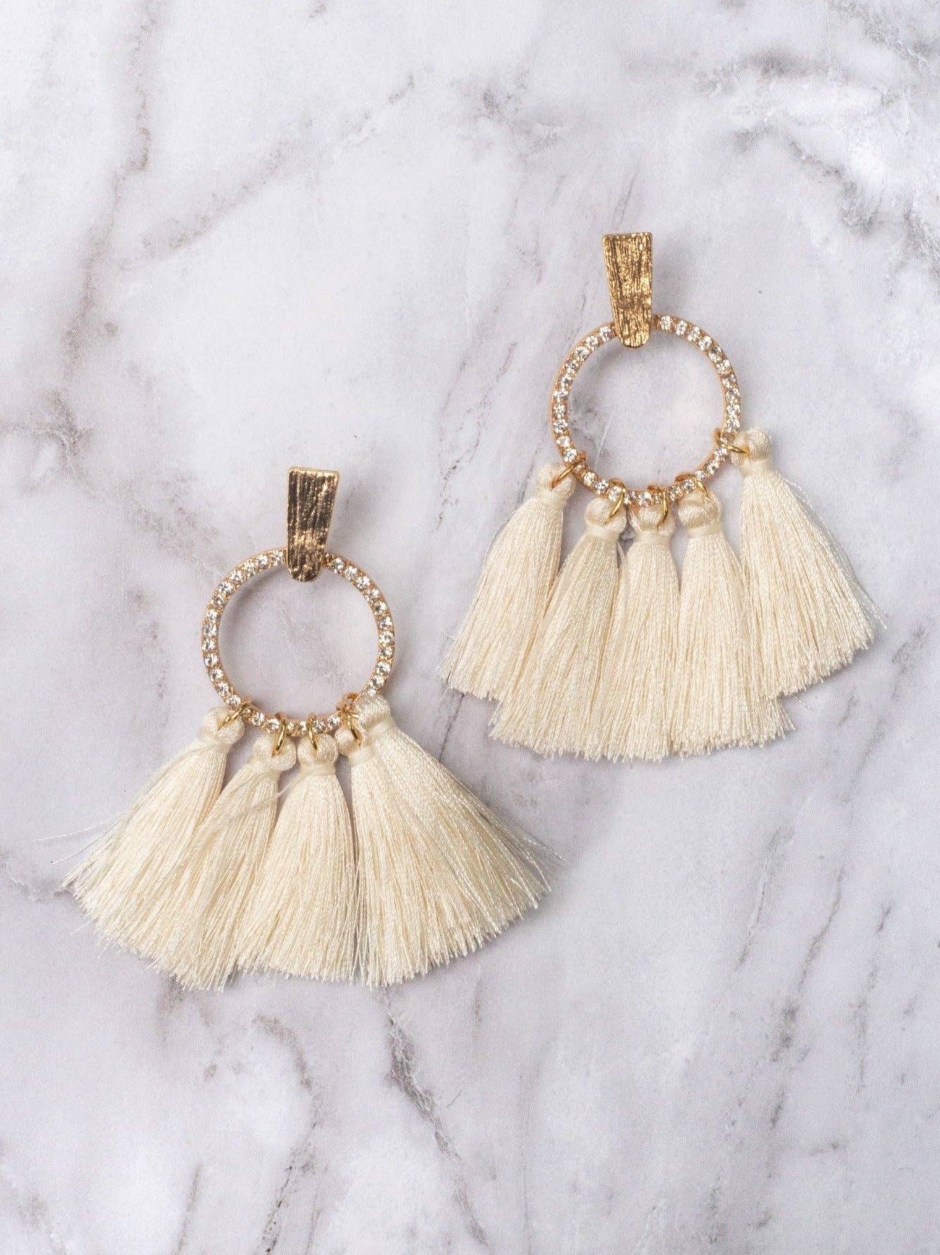 Ivory Tassel Earrings