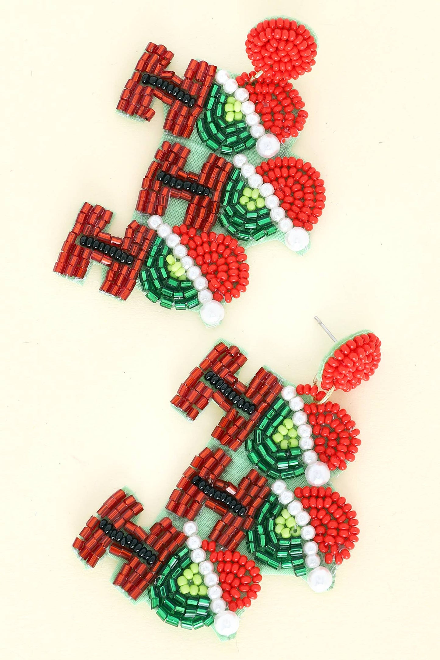 Santa HO HO HO Christmas Earrings