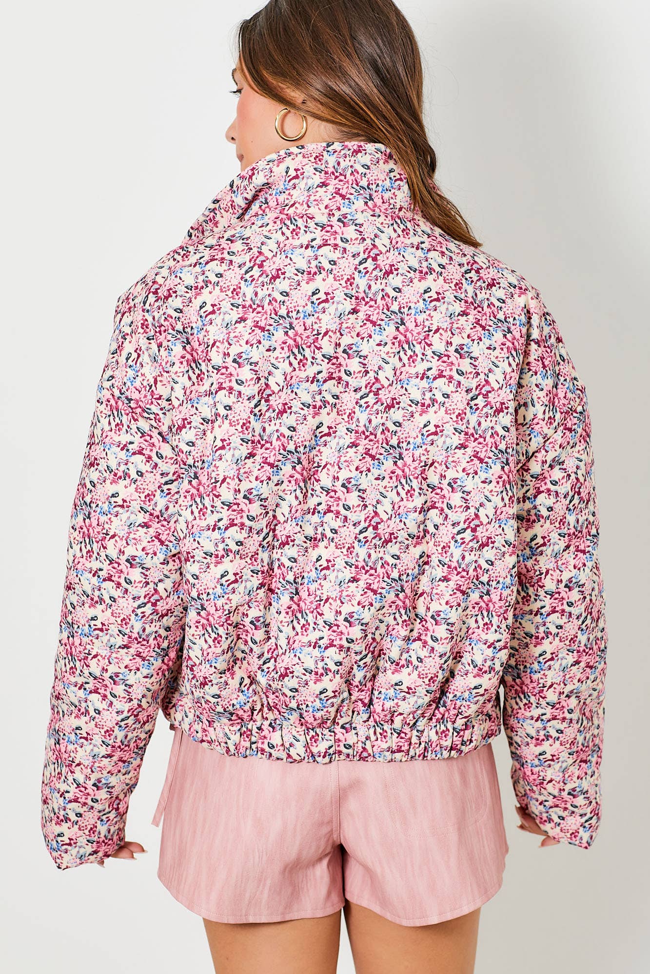 Wishful Thinking Floral Puffer Jacket