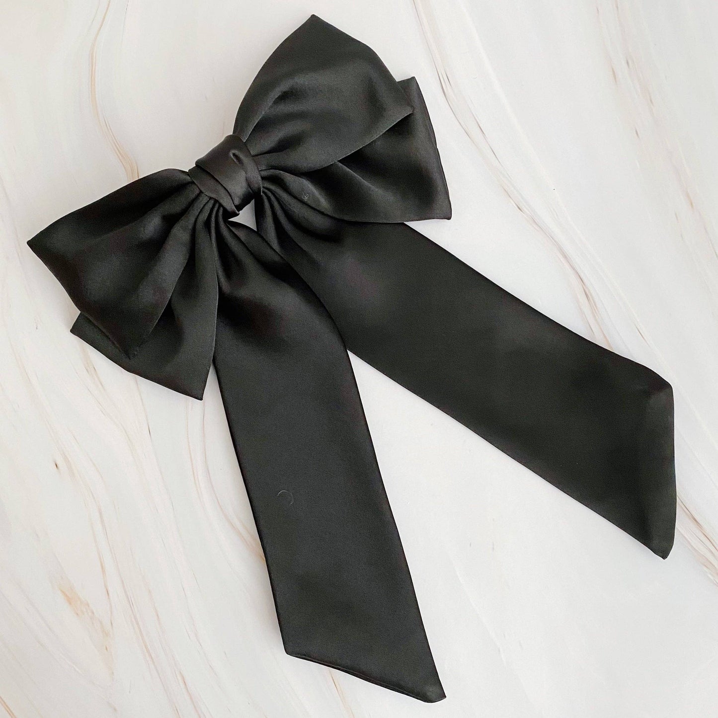 Coquette Satin Bow on Clip