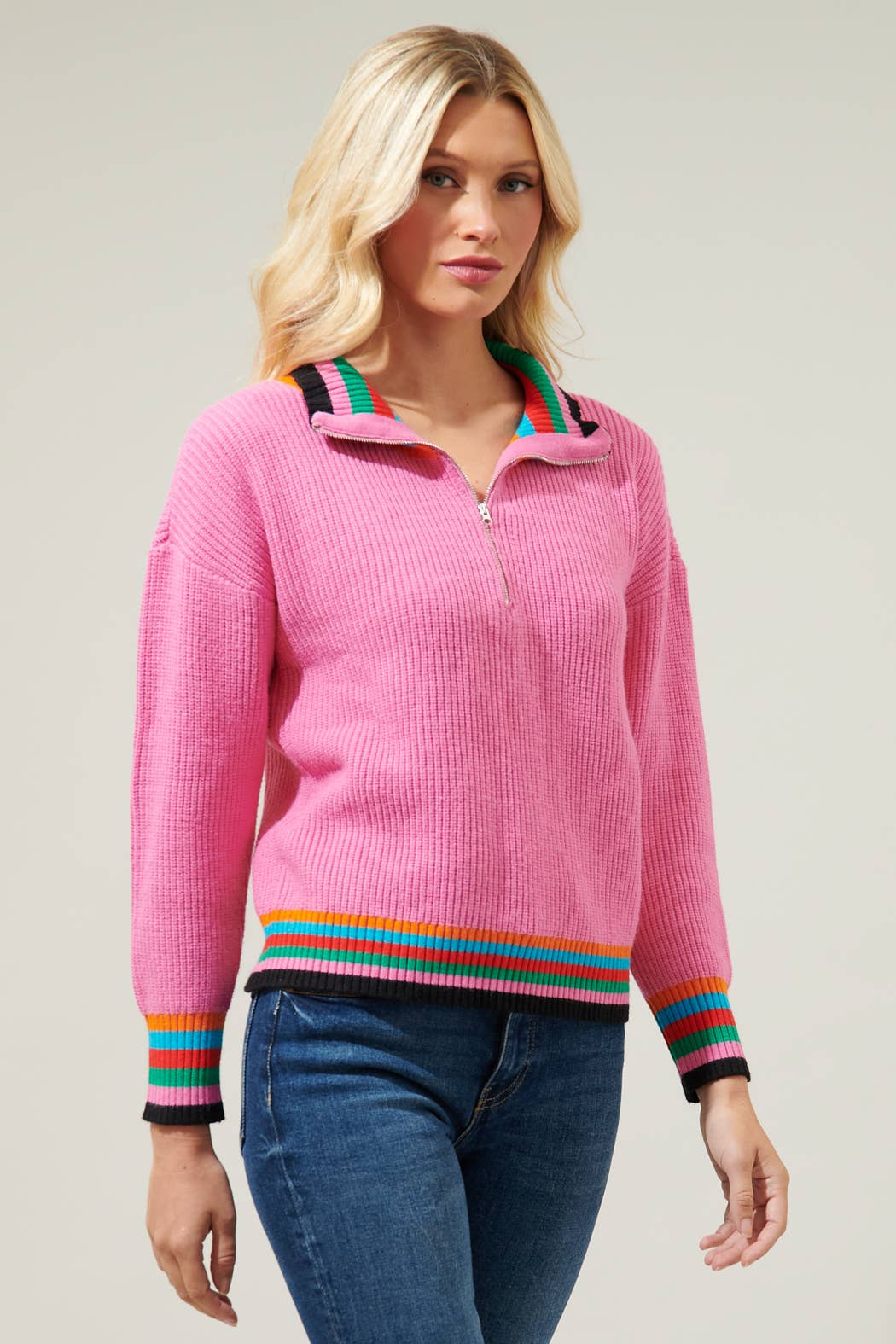 Kendi Colorful Stripe Sweater