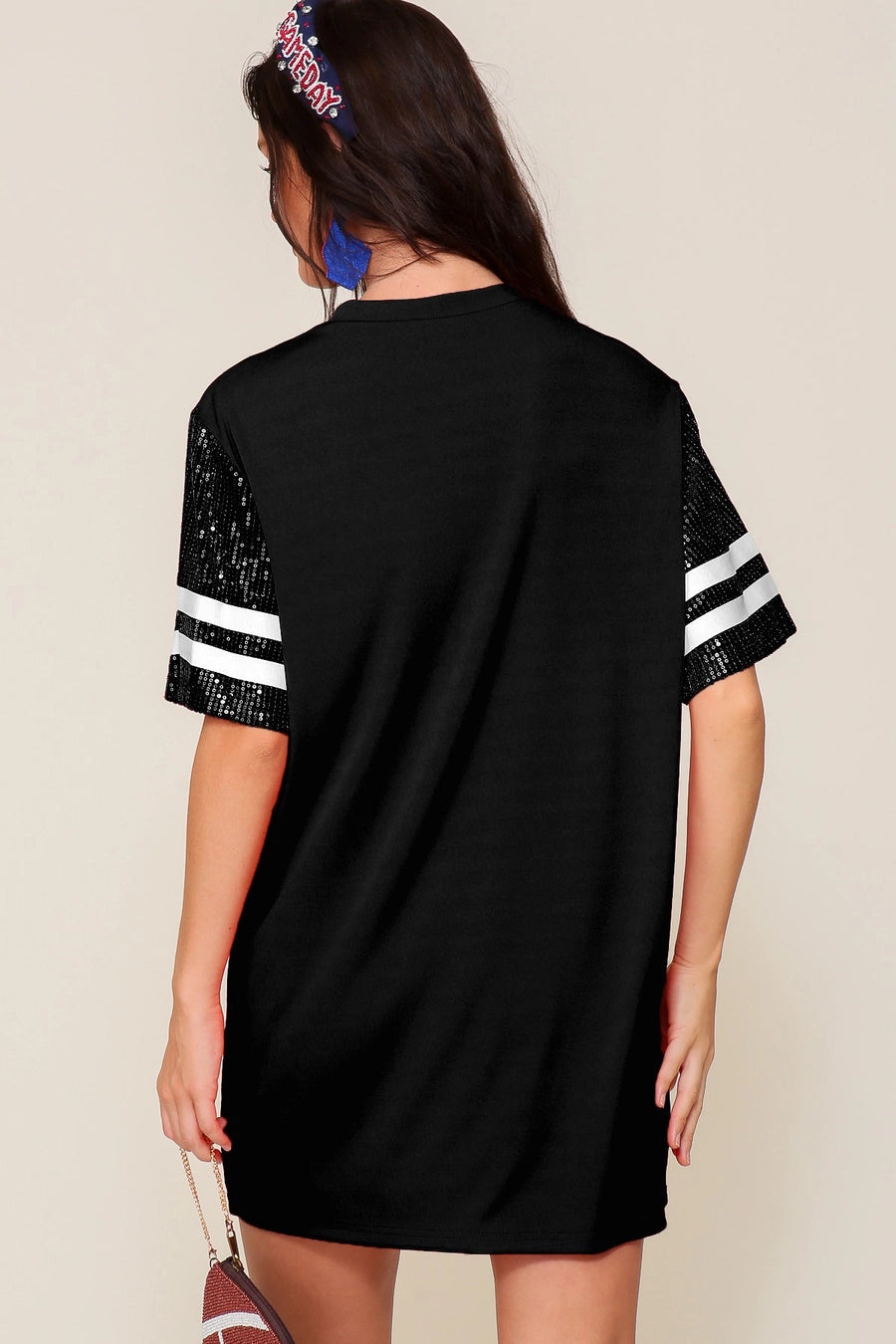 Sequin Game Day Oversized Top