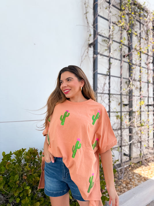 Desert Dreaming Sequin Cactus Tee