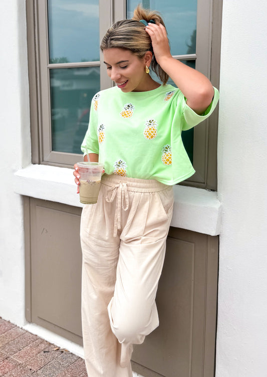 Pineapple Sequin Tee