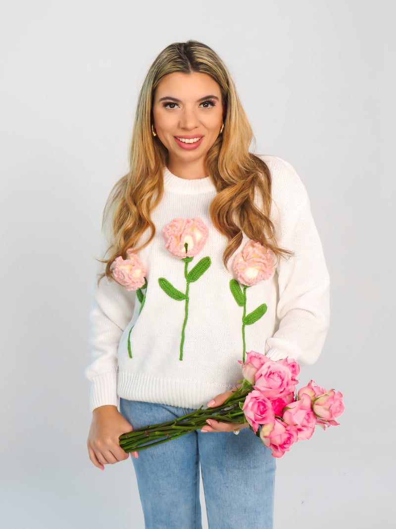 3D Flower Sweater