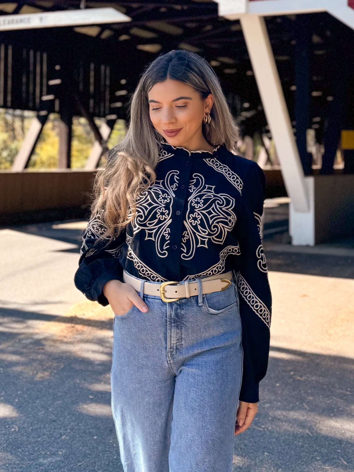 Western Embroidered Top