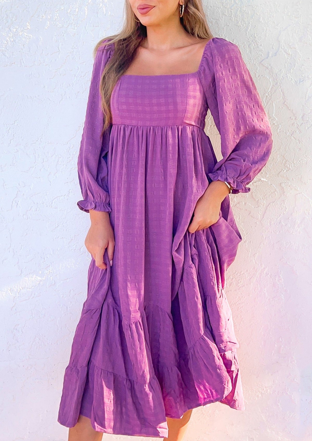 Violet Vibes Midi Dress