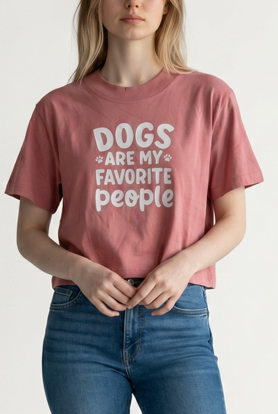 Dogs Are My Favorite Crop Tee