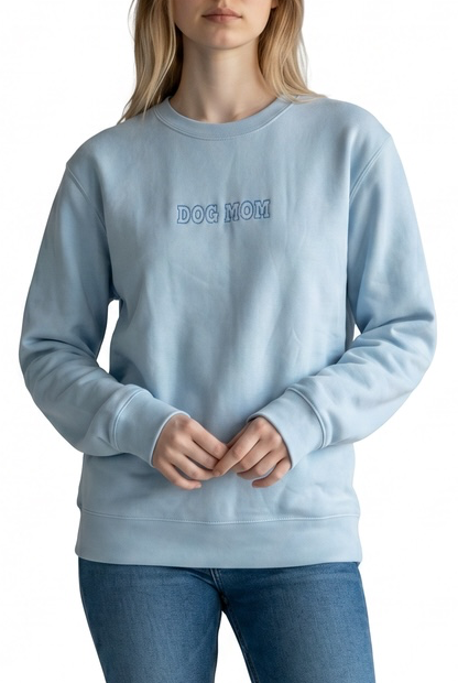 Dog Mom Embroidery Sweatshirt