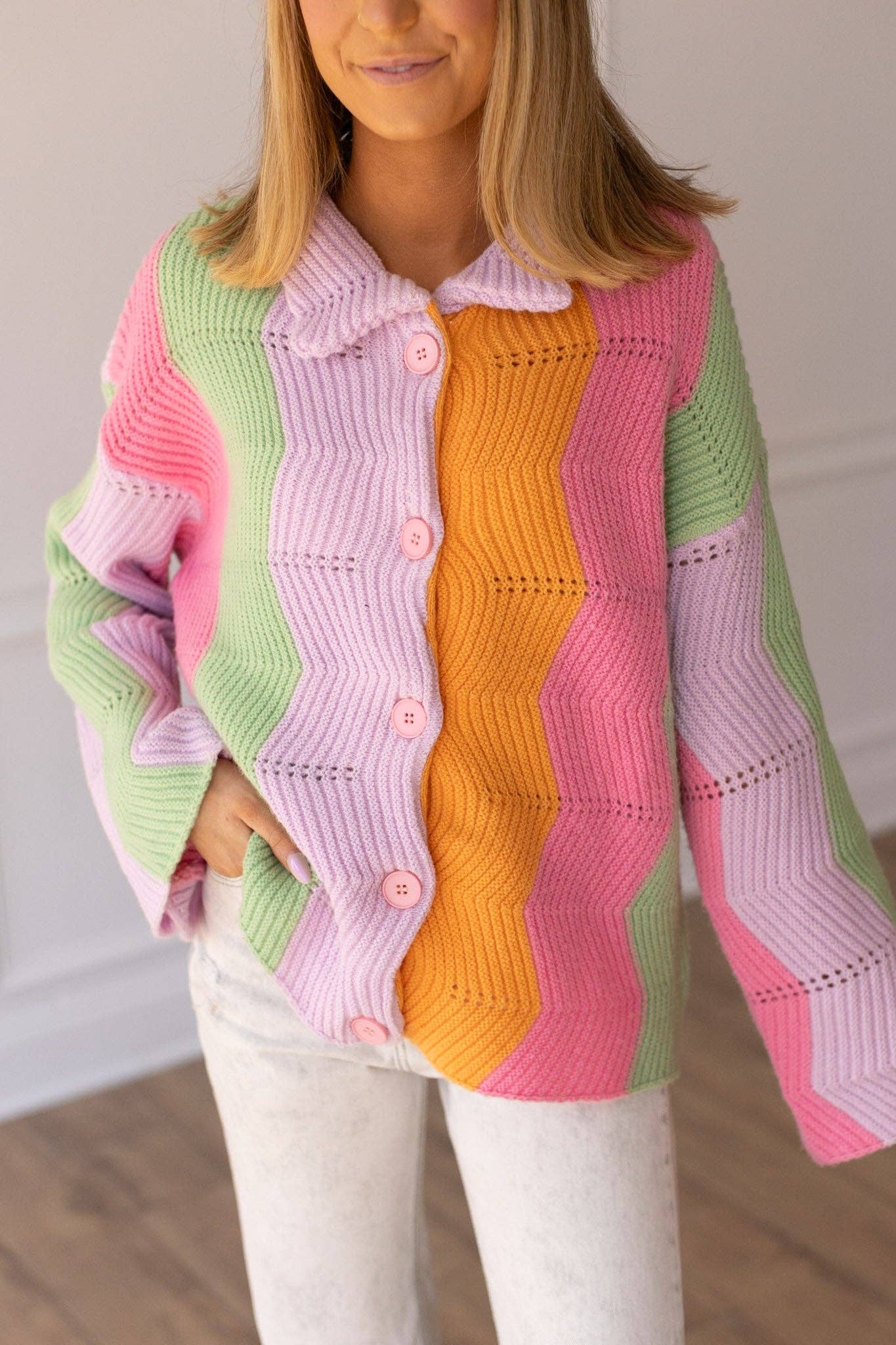 Day Dreamer Rainbow Blanket Cardigan