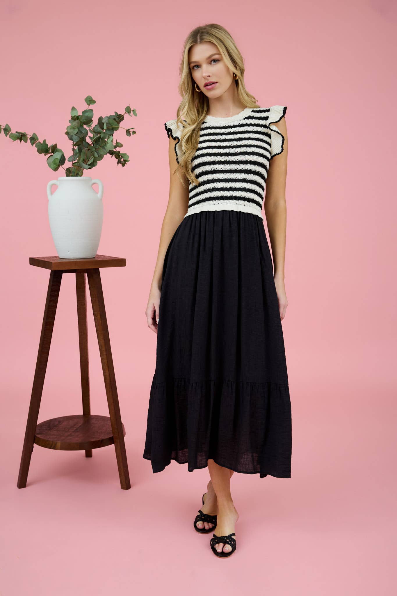 Lola Stripe Twofer Dress