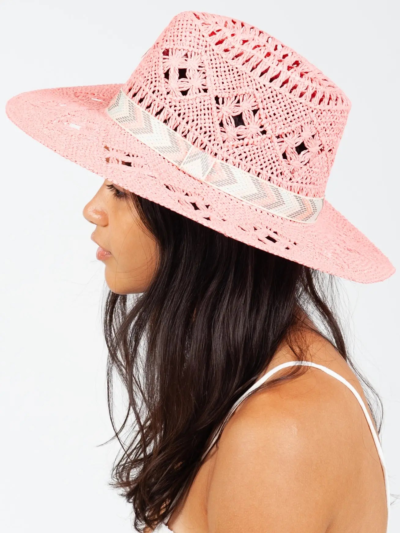 Coastal Cowgirl Pink Straw Hat