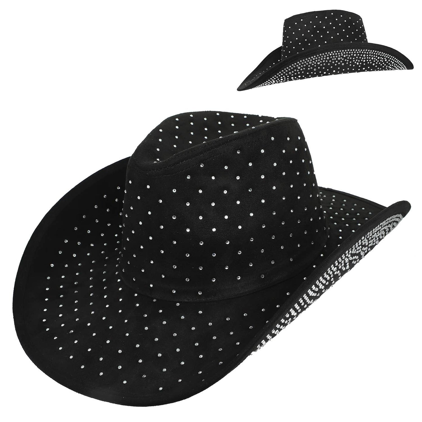 Fashion Rhinestone  Jeweled Cow Boy Hat