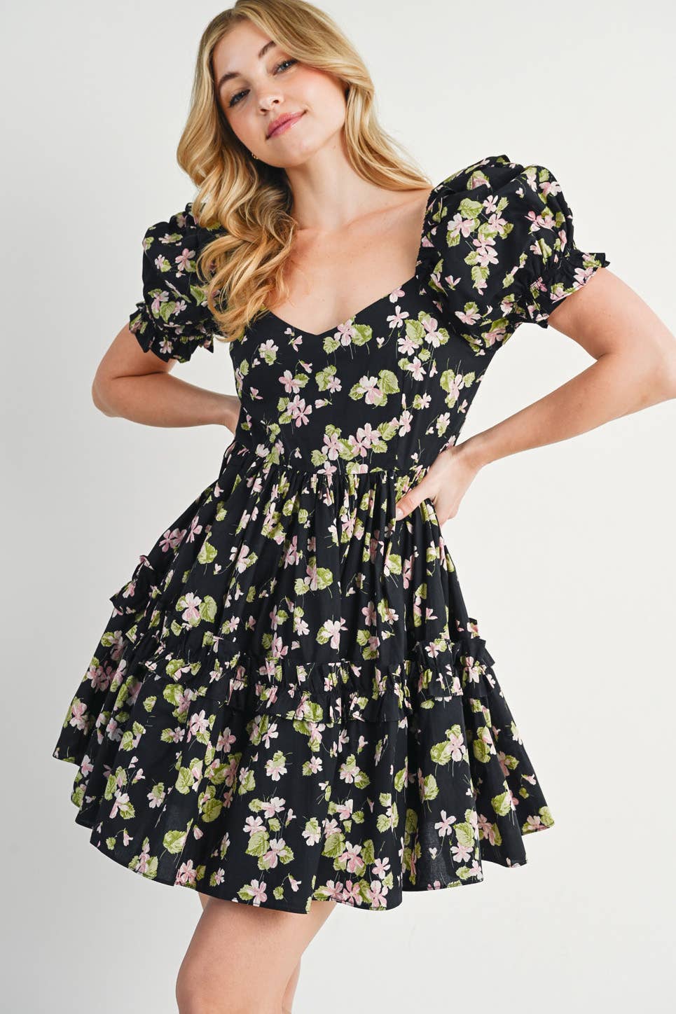 Freya Floral Babydoll Dress