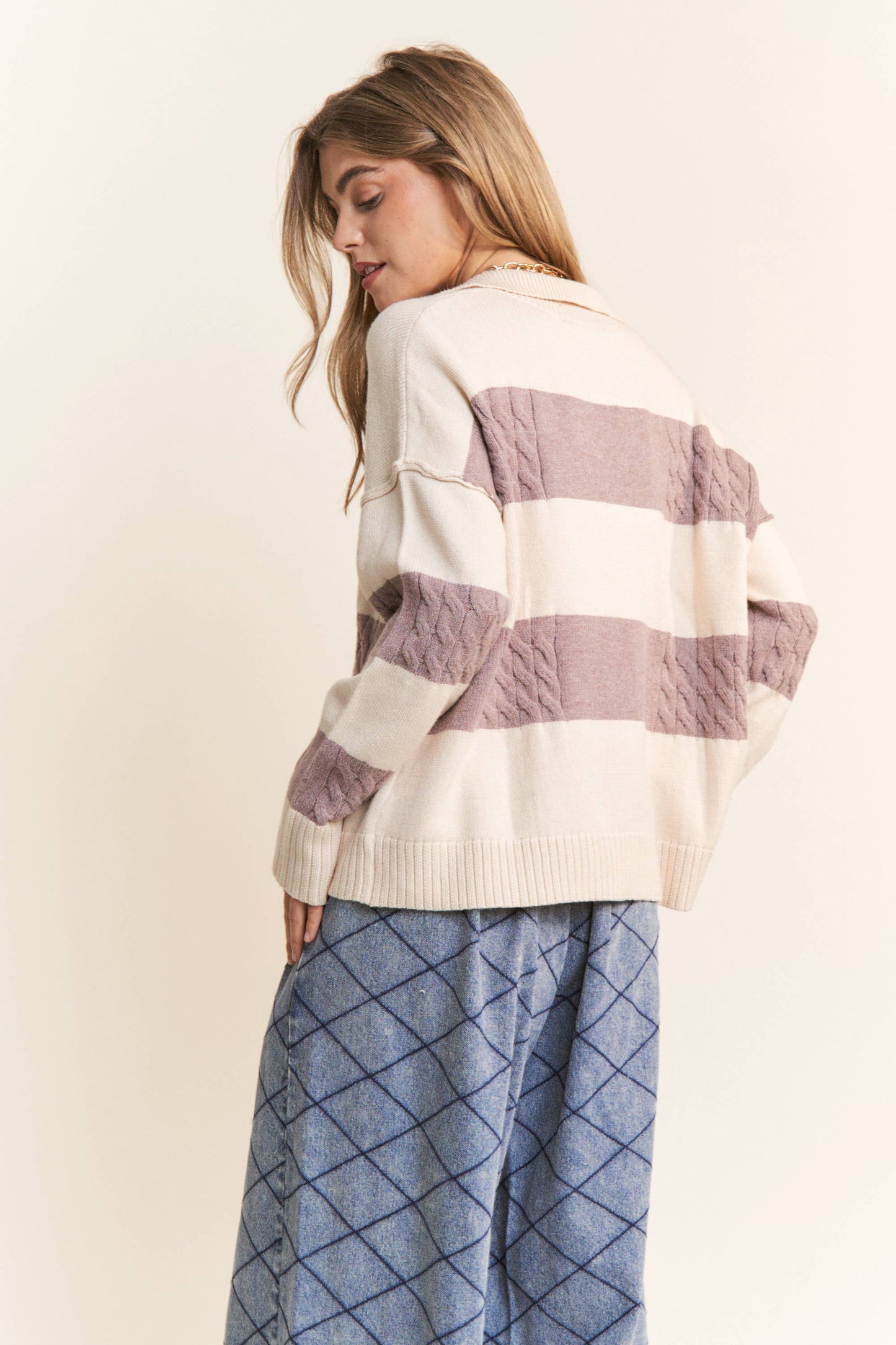 Snuggled Up Johnny Collar Sweater