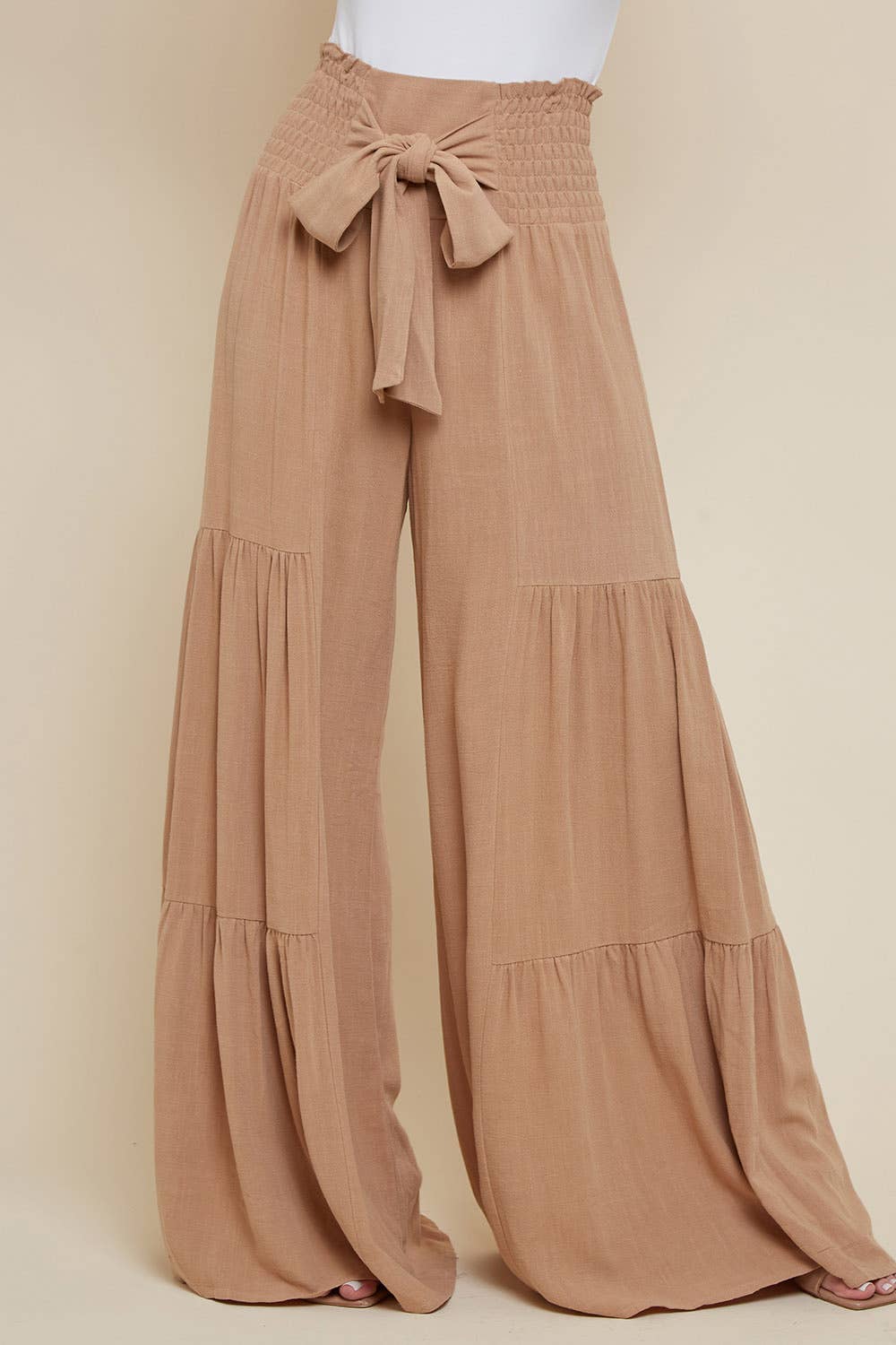 Go With the Flow Smocked Waist Pants