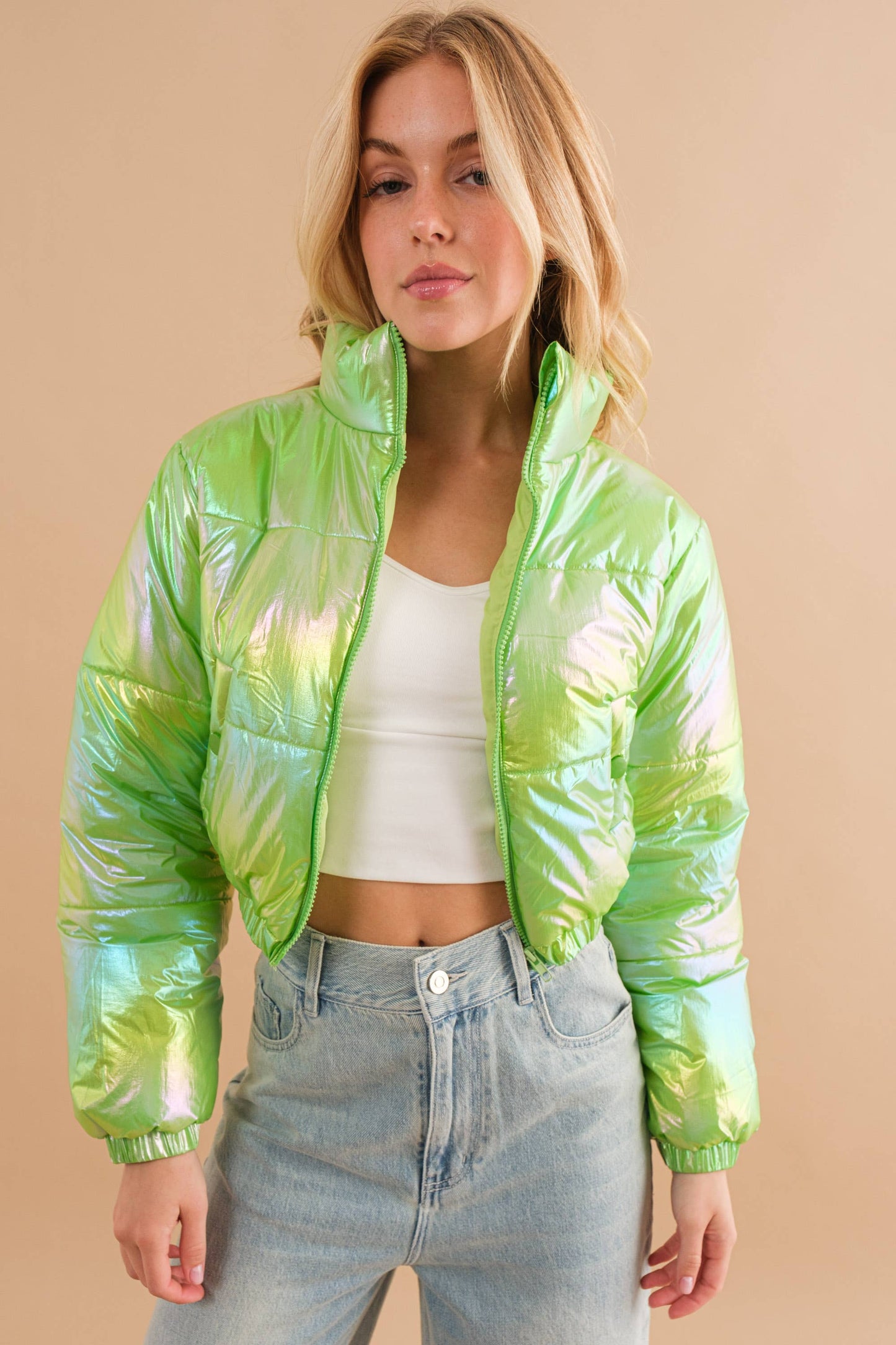 Stargirl Metallic Puffer Jacket