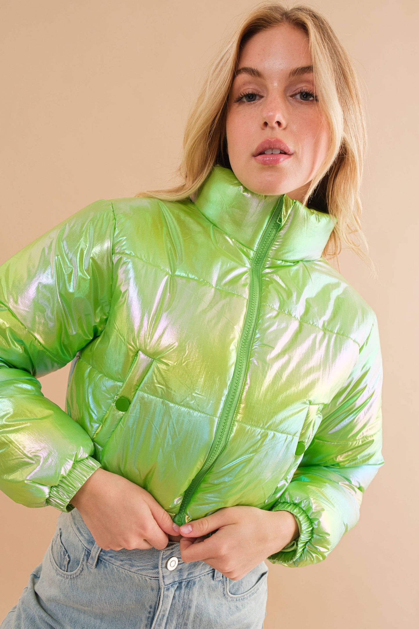 Stargirl Metallic Puffer Jacket