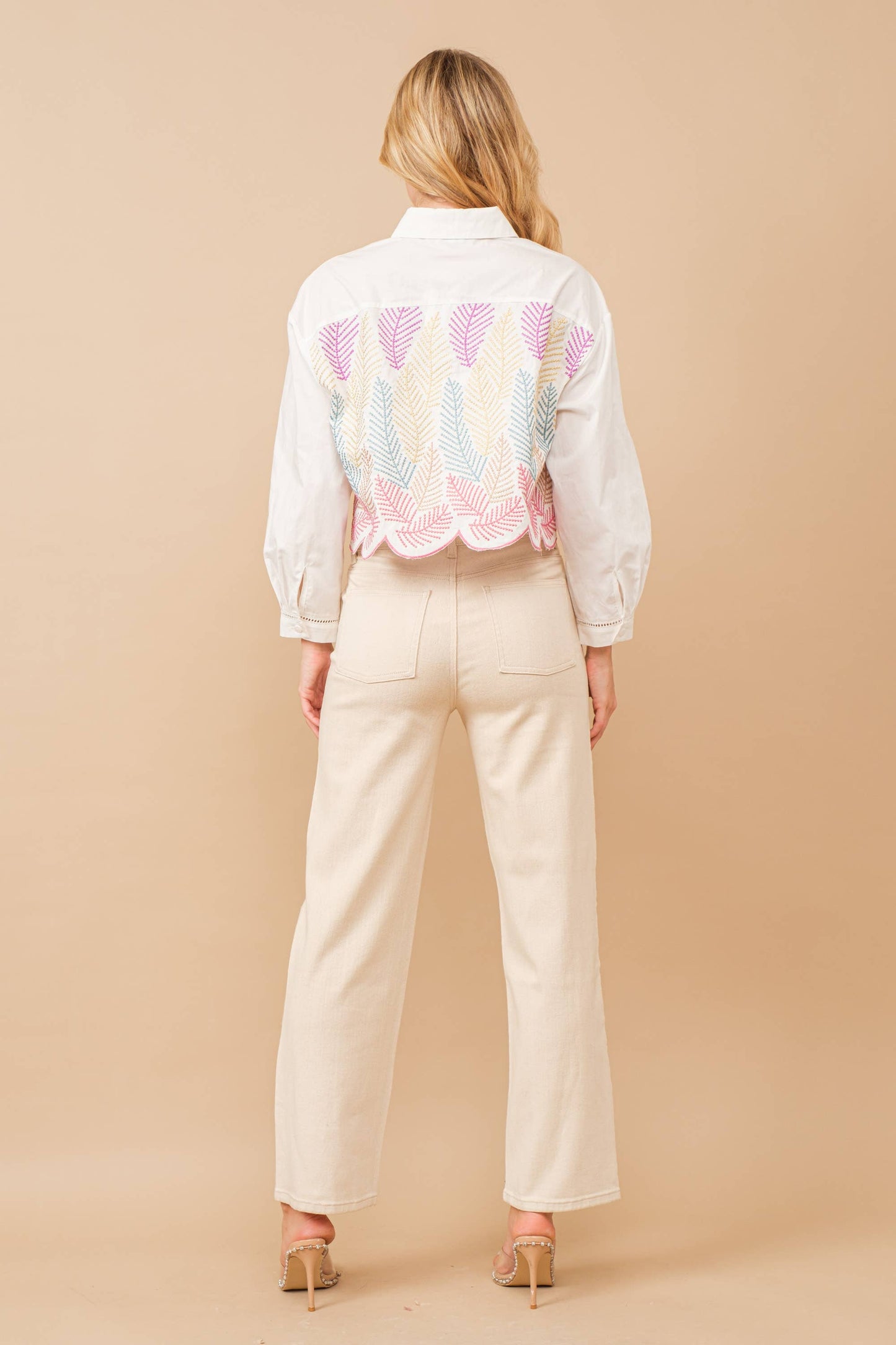 Aurora Metallic Embroidery Shirt