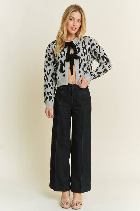 Spot On Leopard Bow Cardigan