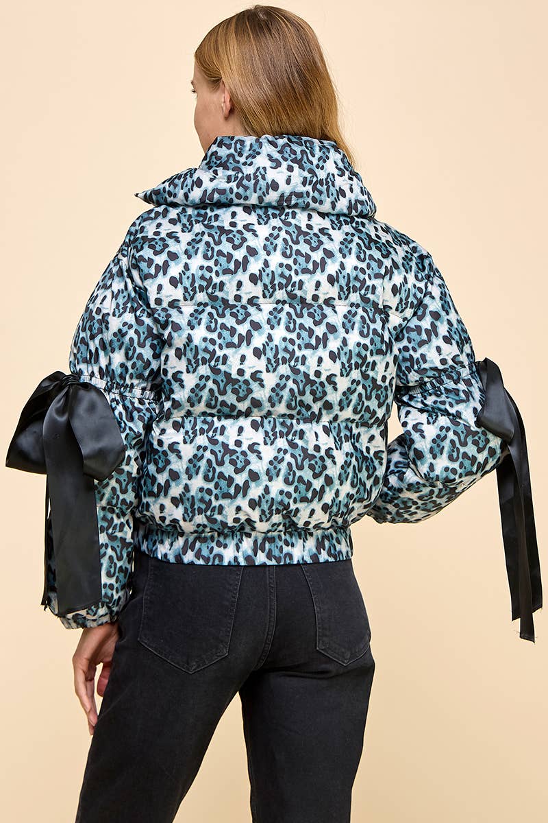 Winter Leopard Puffer Jacket