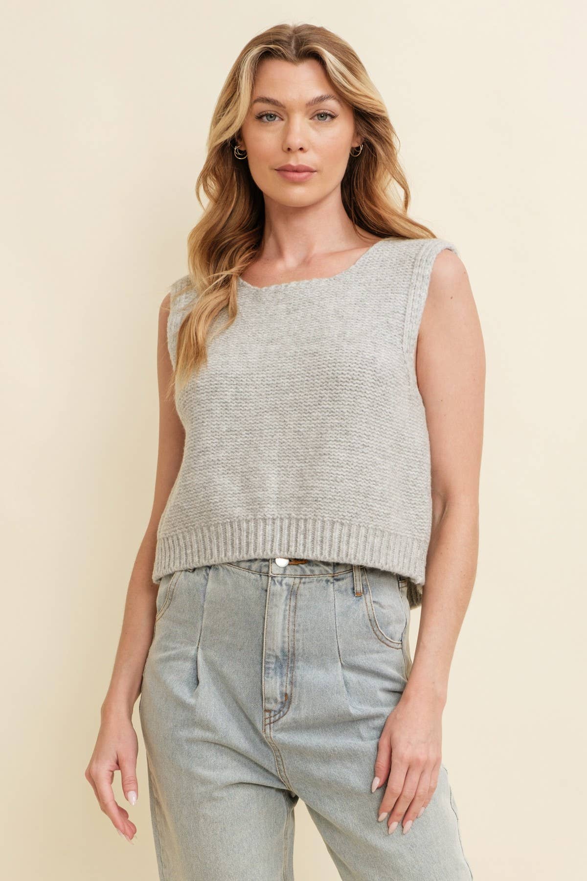 Bow Back Sweater Tank
