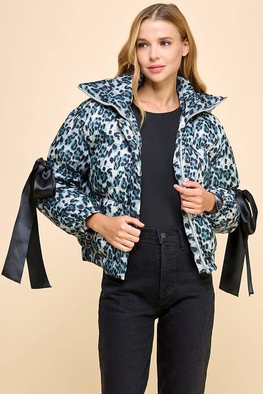 Winter Leopard Puffer Jacket