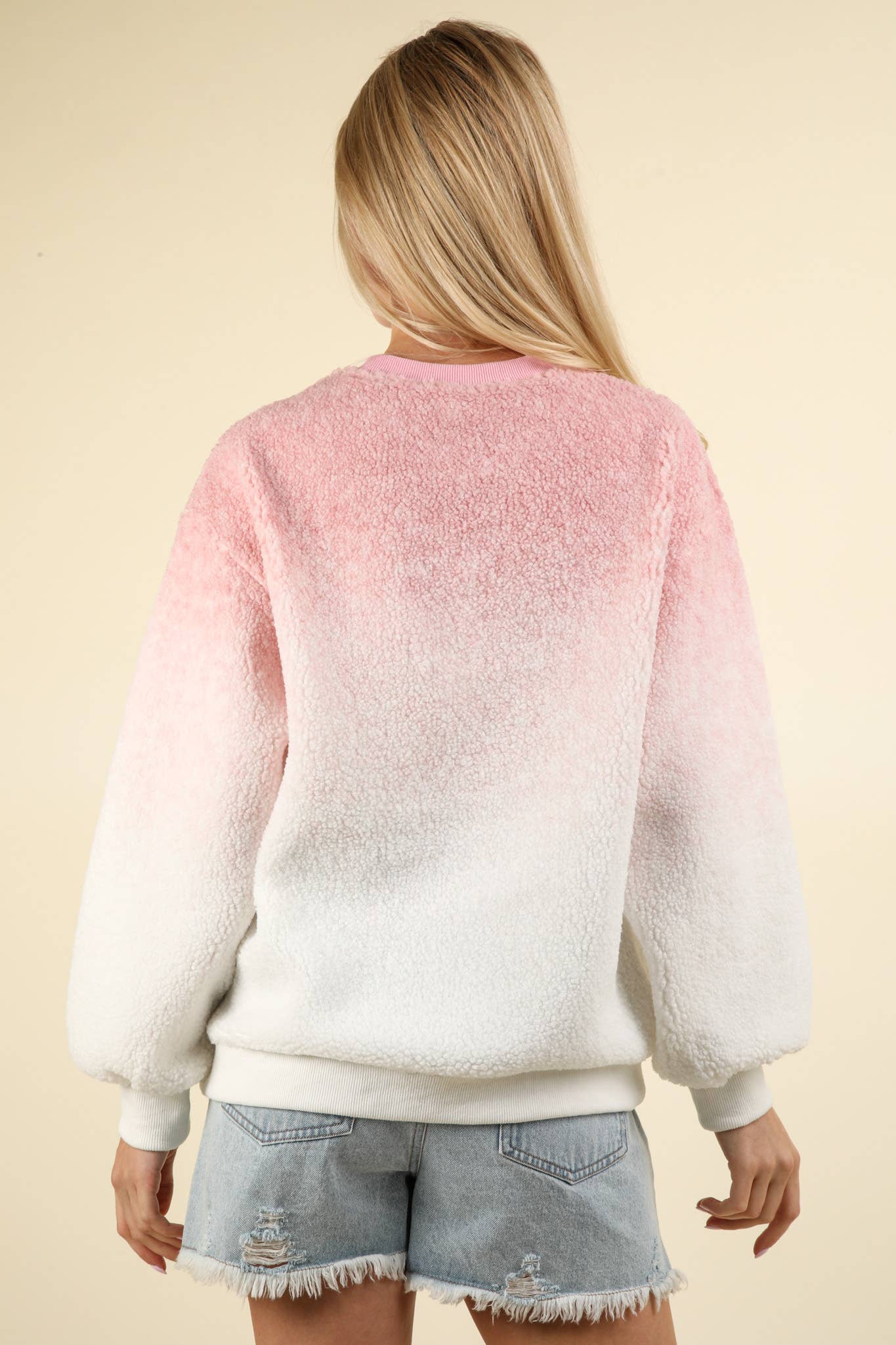 Ombre Sherpa Pullover